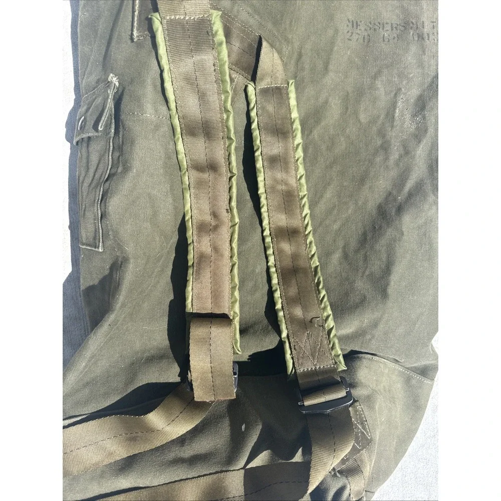 Vintage 1980 US Military Canvas Duffel Bag Type II Backpack Sea Bag Gorpcore